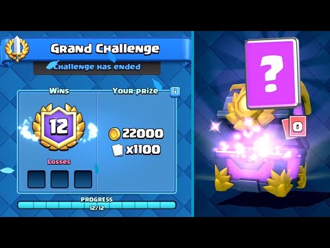 Clash Royale - PERFECT 12-0 Win Grand Challenge Deck!