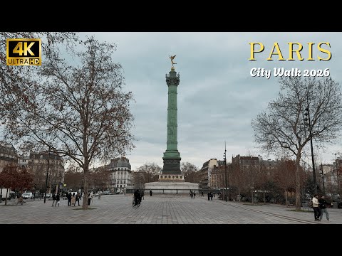 🇫🇷 City Walk in Paris 2026 | Bastille to Châtelet | No Music, Real City Sounds (POV)