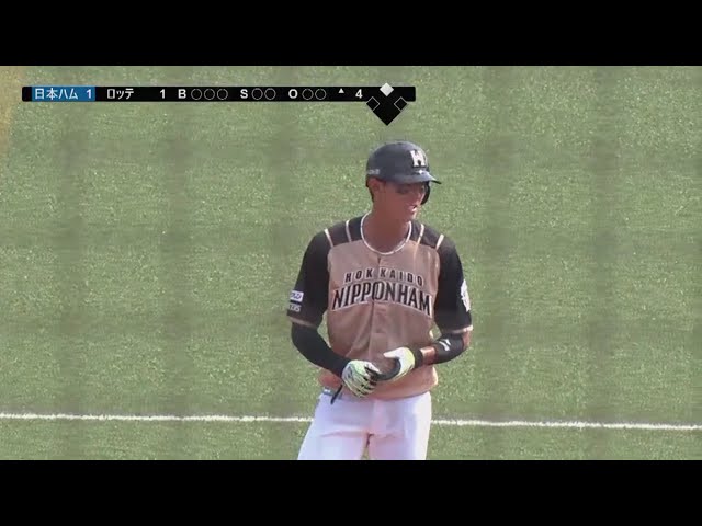 【ファーム】ファイターズ・姫野 センターフェンス直撃の同点タイムリー2ベースヒット‼ 2018/9/17 M-F(ファーム)