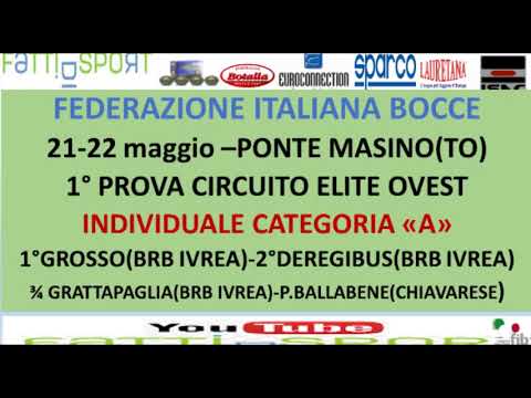 Bocce : Risultati Gara  1° Prova  Circuito Elite  Ovest Categoria A - Ponte Masino (TO) + Fotografie