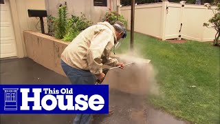 How to Cover a Concrete Wall with Stone Veneer | This Old House