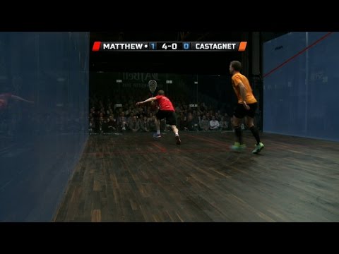 Squash: MegaRallies EP103: Matthew v Castagnet :British Grand Prix 2014