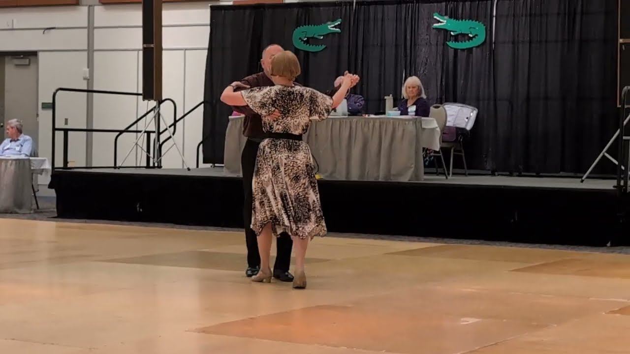 Carolyn & Tony Ahart performing a demonstration dance at the 74th National Square Dance Convention in Shreveport, LA.