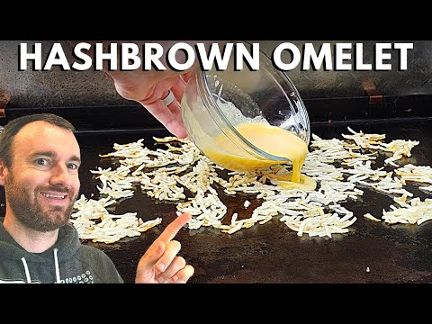 Easy Hashbrown Omelet on the Griddle ( 2 Min Tutorial)
