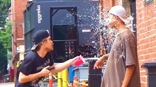 Throwing Water in Peoples Faces Prank - RebelTV