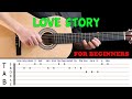 LOVE STORY | Easy guitar melody lesson for beginners (with tabs) - Andy Williams