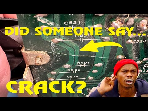 19" G07 Arcade Monitor Repair - Exploded Flyback, Cracked Board, & Light Bulb Test Procedure