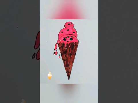 Ice-cream 🍨 Drawing  🎨 #icecream #drawing #shorts