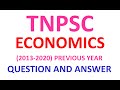 TNPSC ECONOMICS 2013 2020 PREVIOUS YEAR QUESTION AND ANSWER