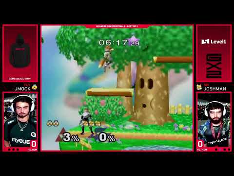 FLY | Jmook (Sheik) vs SR | Joshman (Fox) - Top 64 MELEE SINGLES | GX2