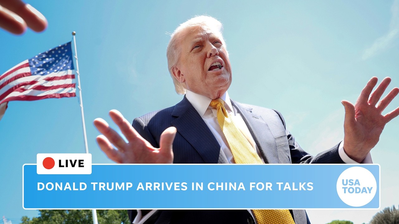 Live: Donald Trump arrives in Beijing ahead of meeting with China's President, Xi Jinping