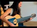 Estas Tonne plays his new 10 string guitar for the first time