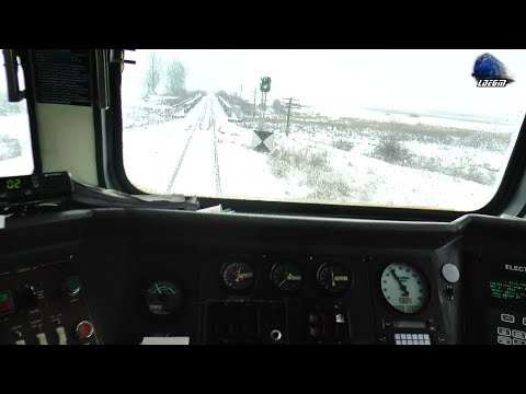 TRAIN DRIVER`S VIEW 🚆 Winter Day on EGM621 Locomotive