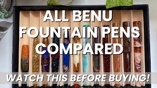 👀 ALL BENU Fountain Pen Model I Own 🖋️ Side-by-Side Comparison #penreview #pencollection