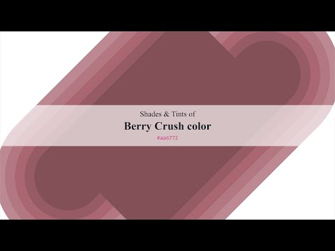 Shades & Tints of Berry Crush color #aa6772 A Warm Red color #975b65 #845058 #b37781 #bc8891