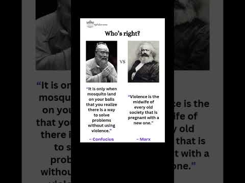 Confucius vs. Marx on #violence #philosophy #quotes #debate #marxism #confucius