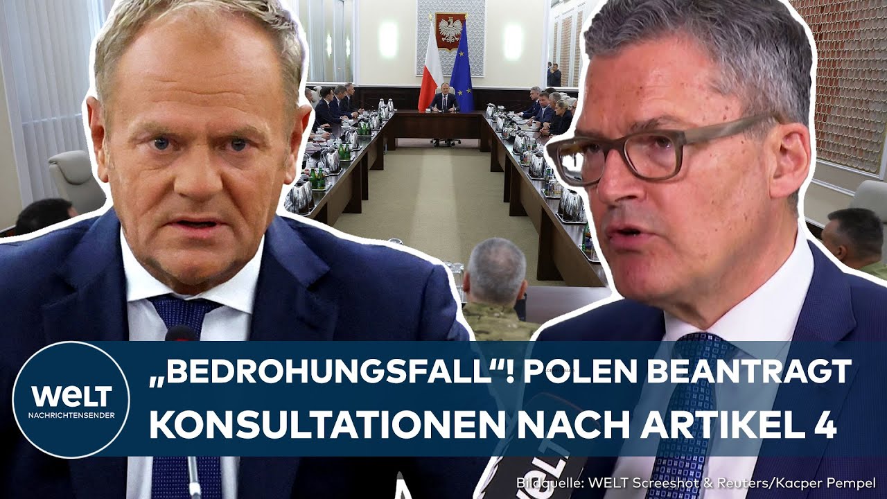 PUTINS DROHNENANGRIFF: Polen sieht "Bedrohungsfall"! Tusk beantragt Nato-Konsultationen!
