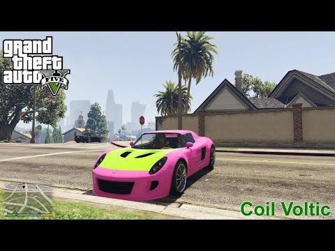 Grand Theft Auto V (Michael Drive Coil Voltic, Super Car) Michael Throw Sticky Bomb on Police Car