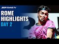 Fognini Battles Nishikori; Sinner, Musetti & Evans Begin Campaigns | Rome 2021 Day 2 Highlights