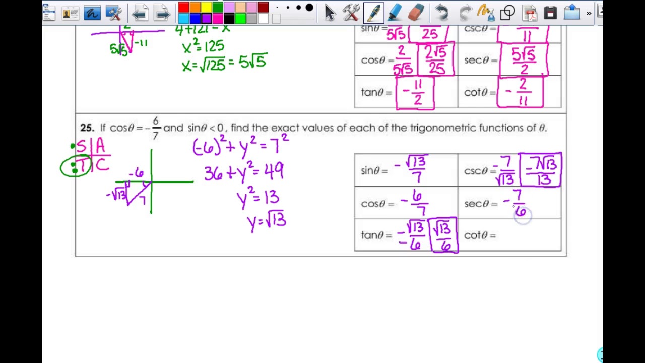Trig Test #1 Review 3PPC1819 4PC1819