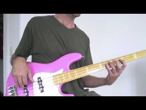 1 octave Mixolydian scale for bass using tetrachords, pattern 1.