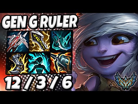 Tristana vs Ezreal ADC [ Gen G Ruler ] Patch 12.18 Korea Challenger ✅