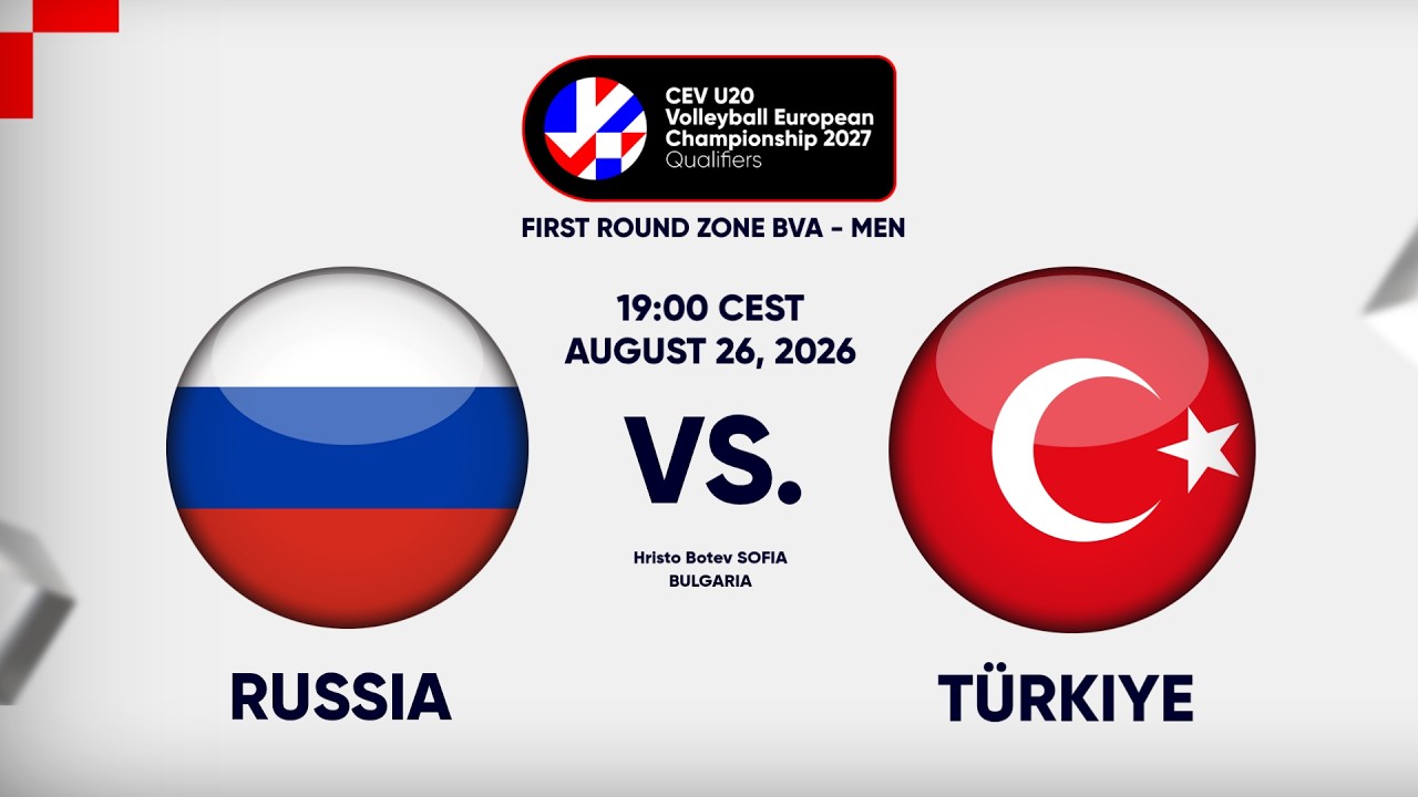 Full Match | RUSSIA vs TÜRKIYE | CEV U20 Volleyball European Championship 2027 Men | BVA