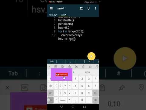 Python Turtle Code Python Tutorial Using Pydroid App Beautiful Design Shorts Youtubeshorts