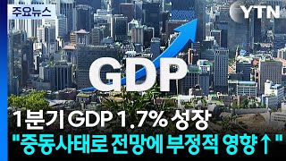 1분기 GDP 1.7% 성장...중동사태로 전망에 부정적 영향 커져 / YTN