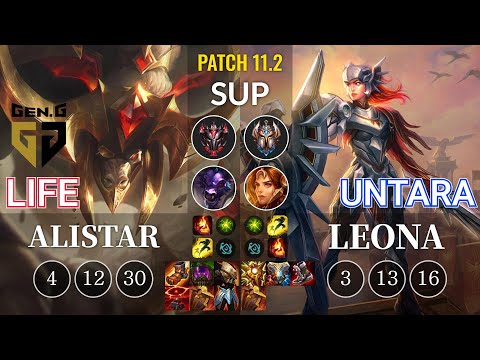 GEN Life Alistar vs Untara Leona Sup - KR Patch 11.2