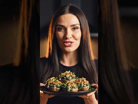 Napravi sočne šampinjone punjene spanaćem i orasima za 30 minuta 🍄🥬