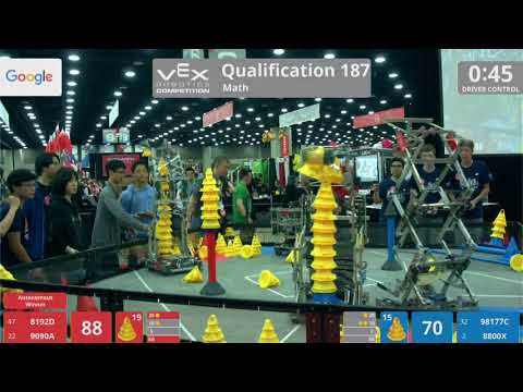 2018 VRC Math Q187 - 8192D 9090A vs 98177C 8800X - 114 to 93