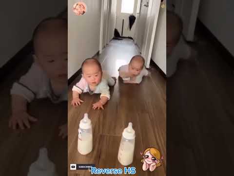 Reverse HS cute baby race#shortvideo