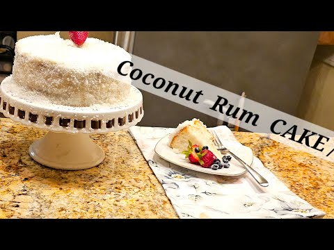 A PERFECT CAKE........ FOR YOUR SUMMER PICKNIC...COCONUT RUM CAKE. 🥥🌴🍹