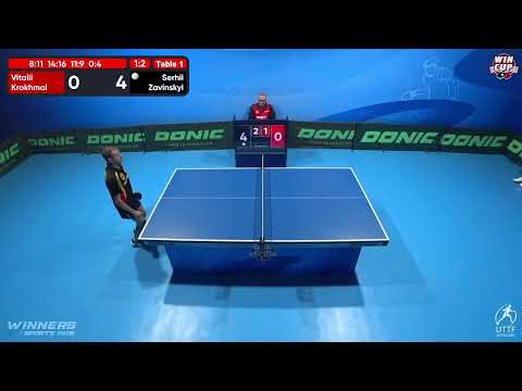 13:00 Vitalii Krokhmal 1-3 Serhii Zavinskyi West 1 WIN CUP 28.11.2022 | TABLE TENNIS WINCUP