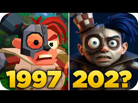 Evolution of N. Gin in Crash Bandicoot Games (1997 - 2025)