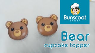 Creating a Bear Cupcake topper | Animals fondant topper