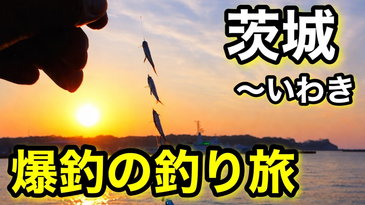 堤防にあの魚が爆湧き⁉︎クーラー満タン200匹で楽し過ぎた一泊二日で釣り歩く車中泊旅【茨城・いわき】