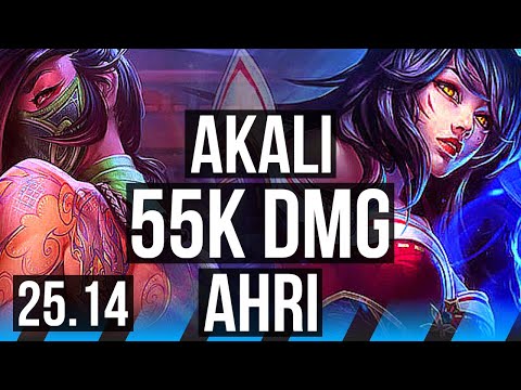 AKALI vs AHRI (MID) | 55k DMG, 17/3/11, Legendary | EUW Master | 25.14