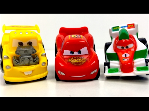 DISNEY CARS RIPLASH RACERS - RACE COMPETITION WITH LIGHTNING MCQUEEN FRANCESCO BERNOULLI & MATER