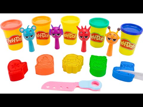 How to Make Holiday Themed Kinetic Sand with Play Doh DIY 🌈 Kinetic Sand ASMR