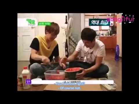 Infinite's Sunggyu & Myungsoo:how to makes subak hwachae