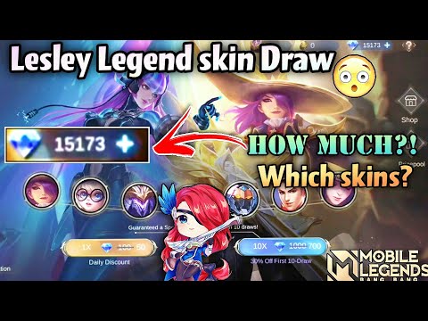 LESLEY LEGEND SKIN DRAW!🔥HOW MUCH?!🤯70 Spins, Angelic Agent and Selena Virus cost!!