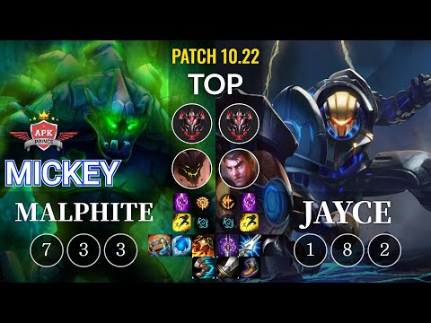 APK Mickey Malphite vs Jayce Top - KR Patch 10.22
