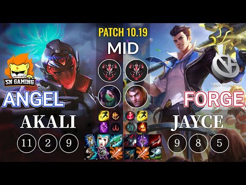 SN Angel Akali vs VG Forge Jayce Mid - KR Patch 10.19
