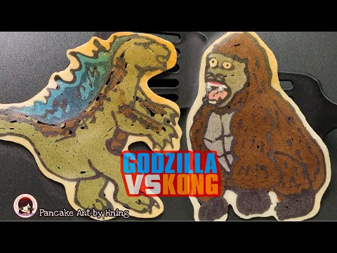 Godzilla vs Kong Pancake Art