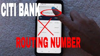 ✅  Citi Bank Routing Number - Where Is It? 🔴