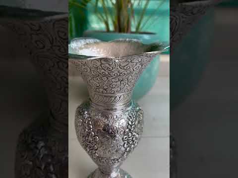 Shree antiques & handicrafts german silver flower vase