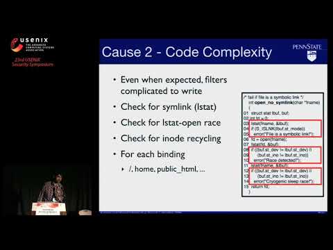 USENIX Security '14 - JIGSAW: Protecting Resource Access by Inferring Programmer Expectations