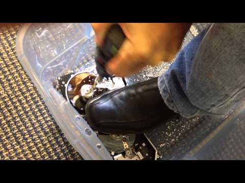 Hard Drive Destruction Via Drilling!